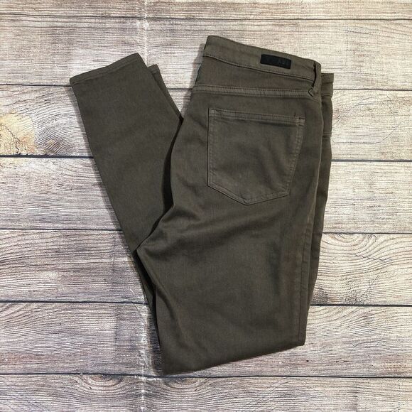 Kut from the Kloth Women's 12 High Rise Ankle Skinny Jeans Green - Picture 2 of 7